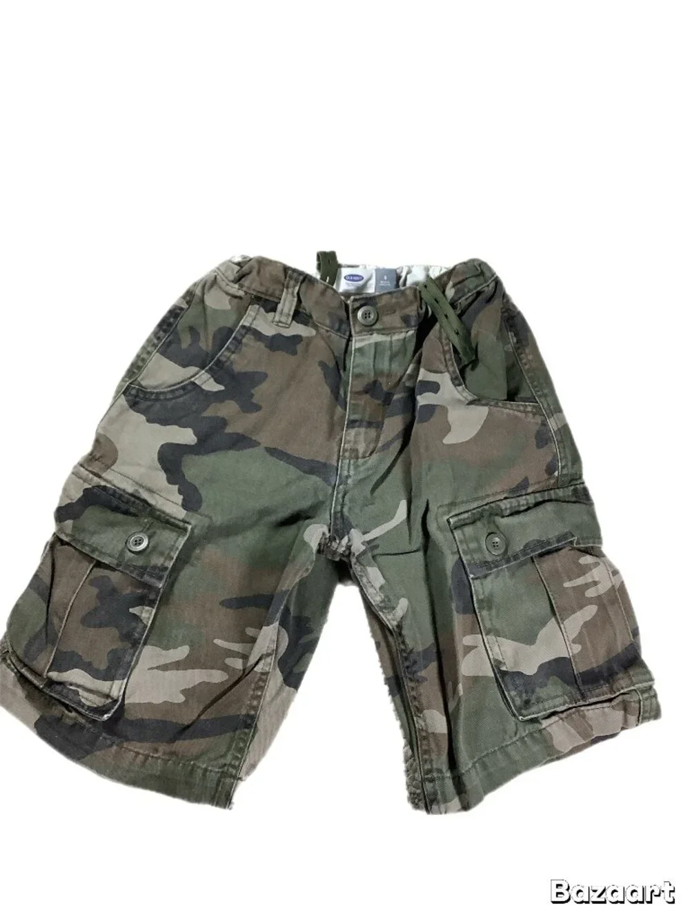 Old Navy Boys Camouflage Cargo Shorts Size 8 Built-In Belt